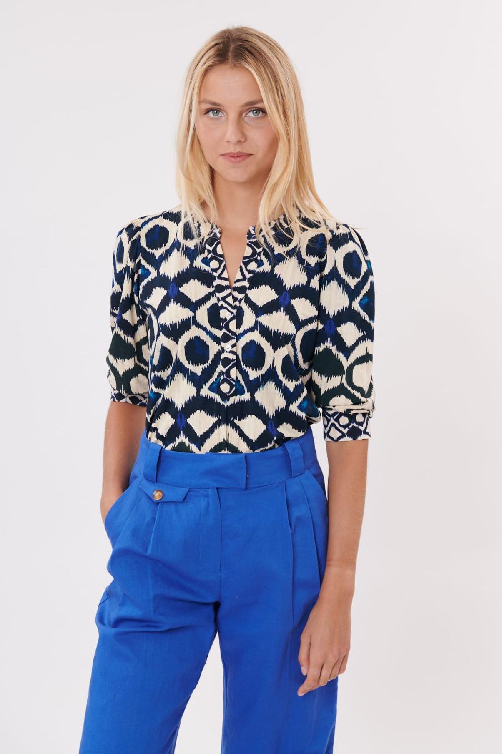 derhy Tee-shirt manches courtes imprimé col V KESSY