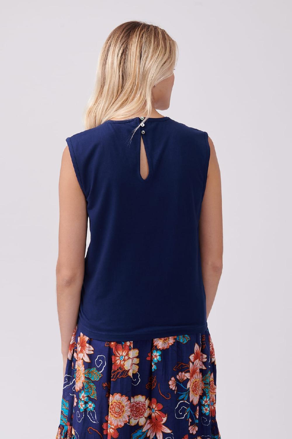 Derhy Tee-shirt Uni En Jersey Avec Broderies KEMINA