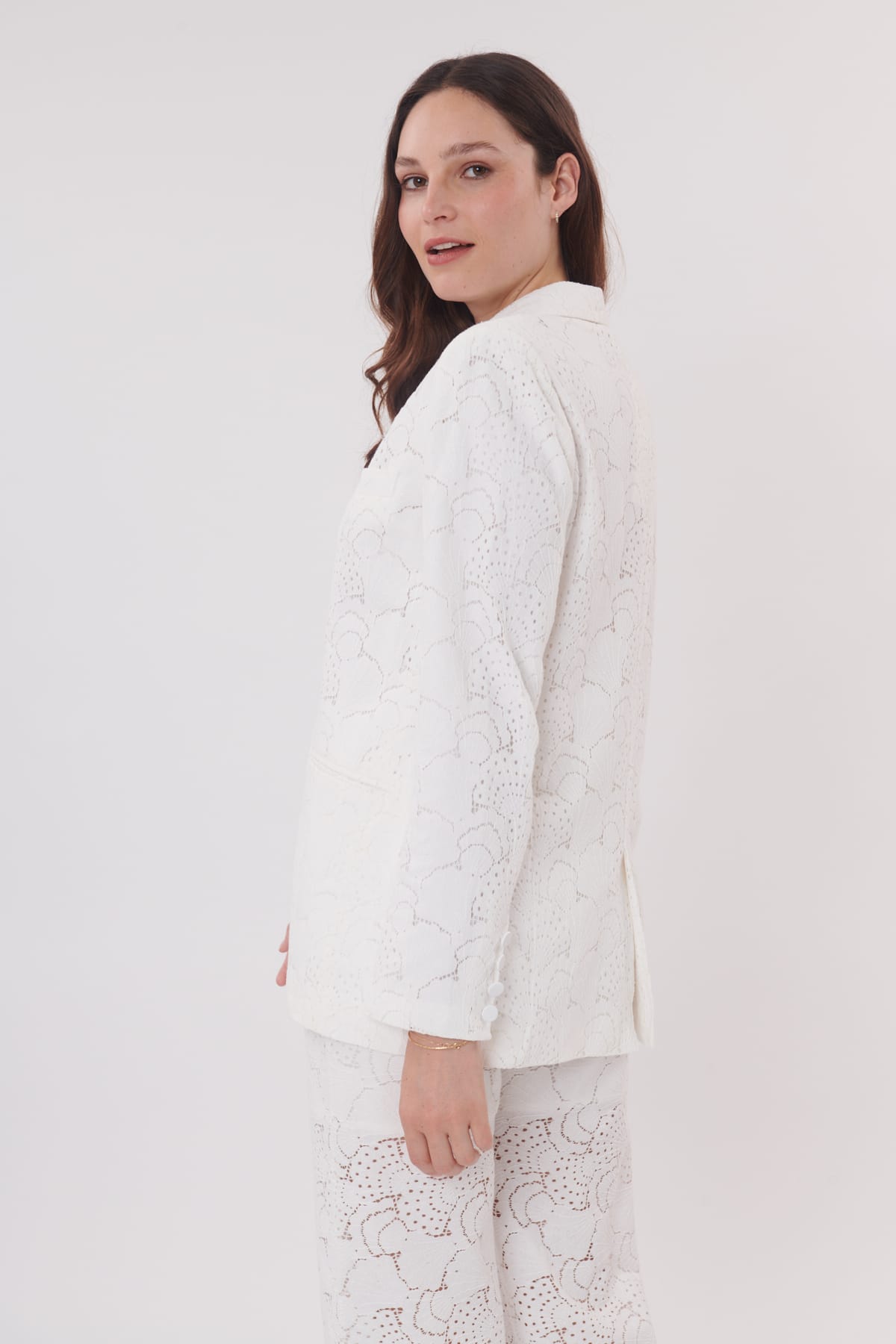 Derhy Veste Longue En Broderie Anglaise Manches Longues YASNA