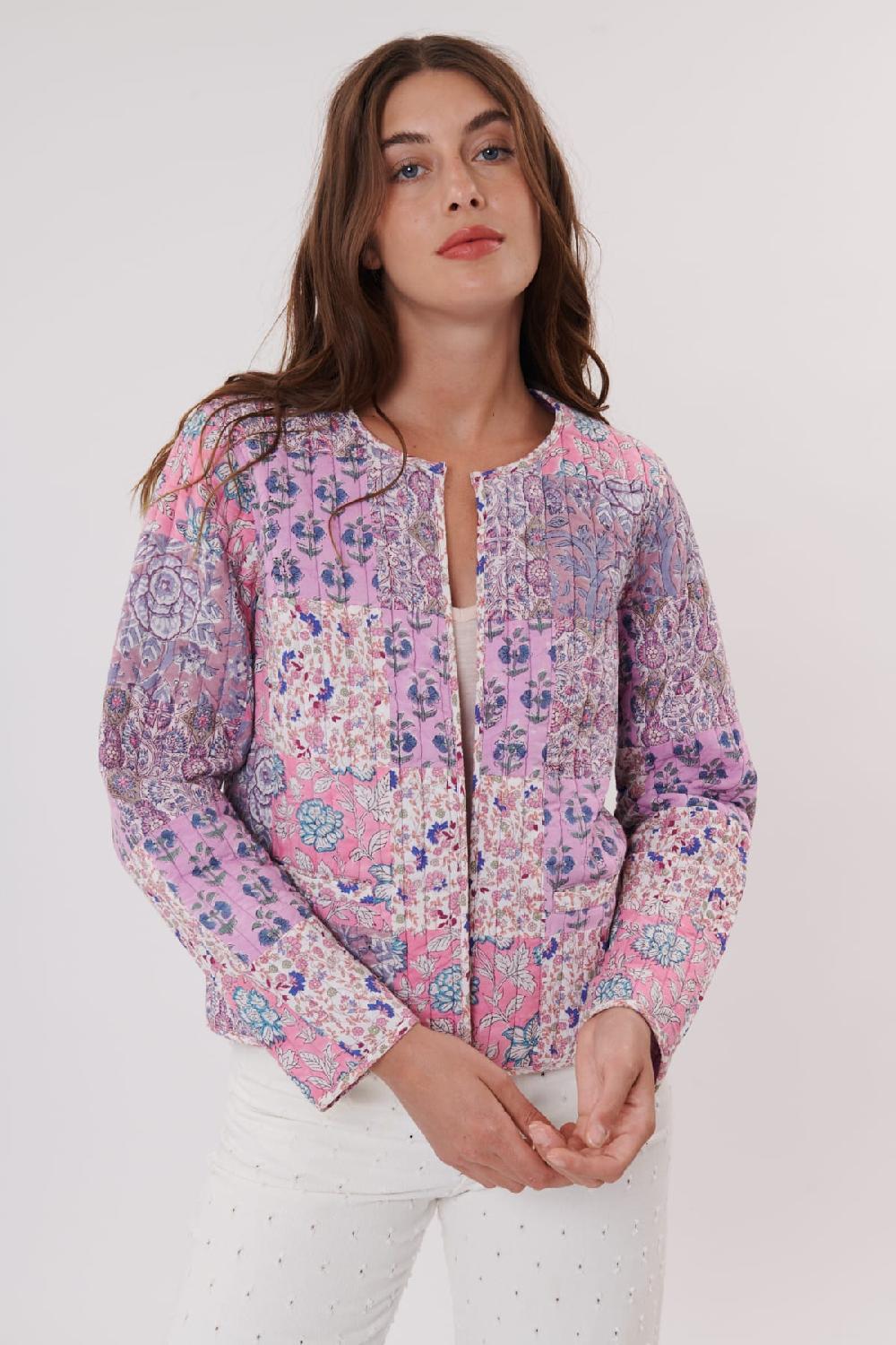 Derhy Veste Matelassée Imprimée à Manches Longues YONAH