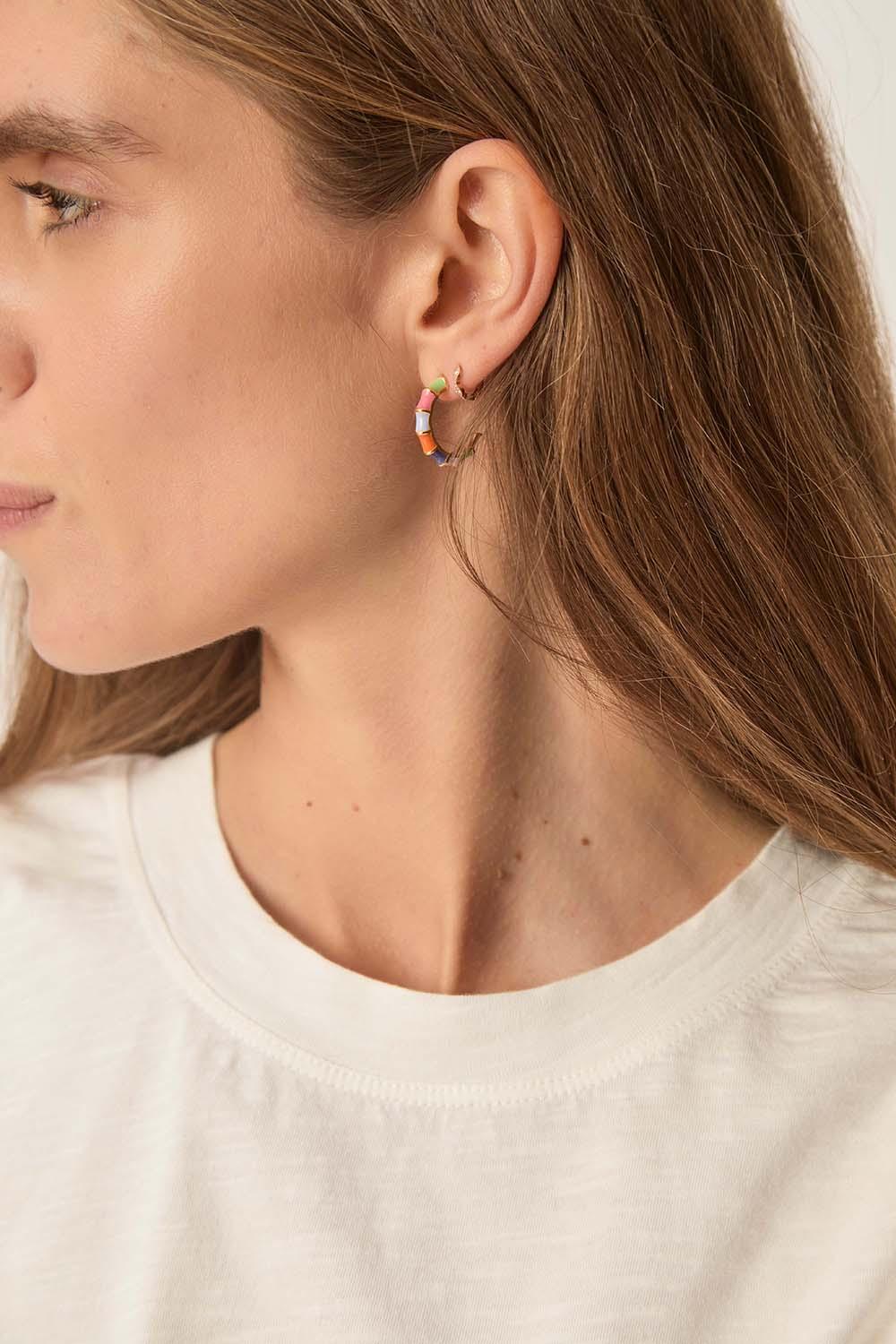 des petit hauts Boucles D'Oreilles Nariha Pomme/Bubble/Fuji/Moon