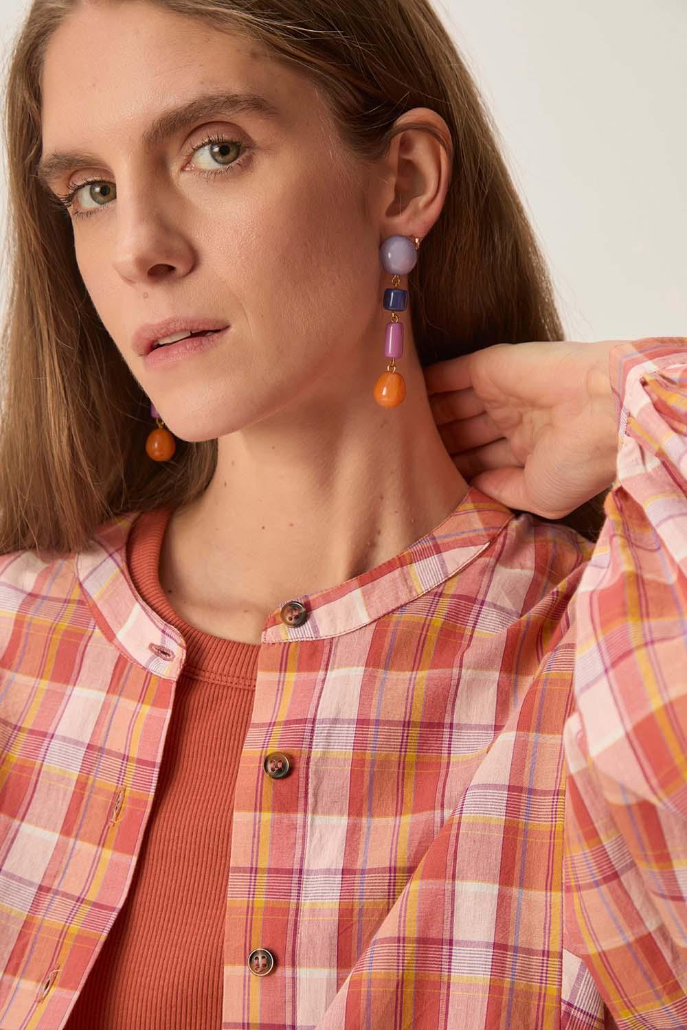 des petit hauts Boucles D'Oreilles Nerope Fuji/Moon/Lavande/Papaye