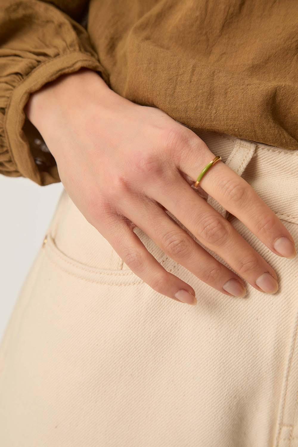 Des Petit Hauts Bague Nerine Poudre/Basilic