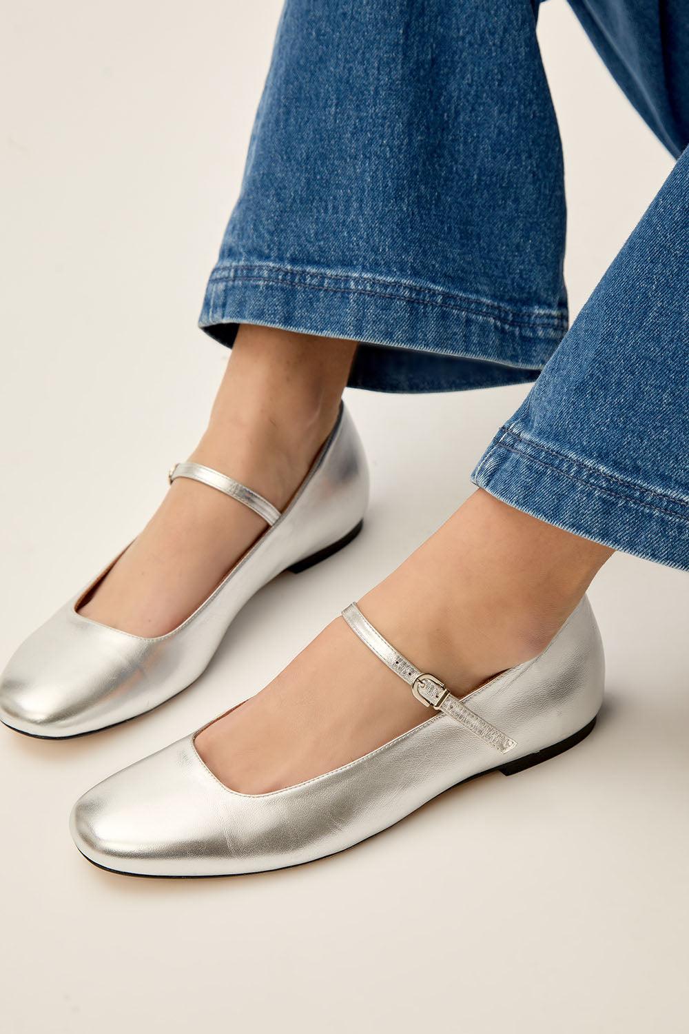 Des Petit Hauts Ballerines Lilio Argent
