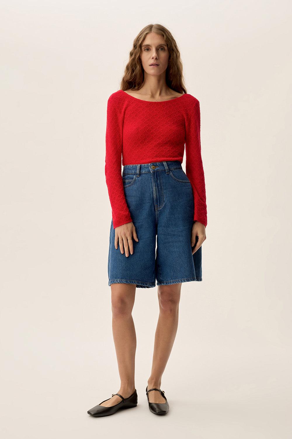 Des Petit Hauts Bermuda Loufifi Middle Blue