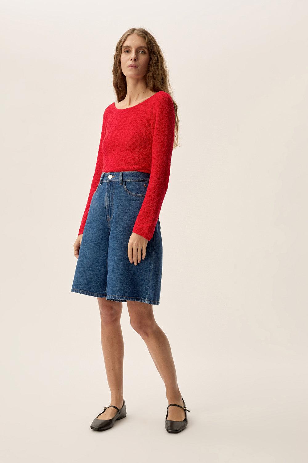 Des Petit Hauts Bermuda Loufifi Middle Blue