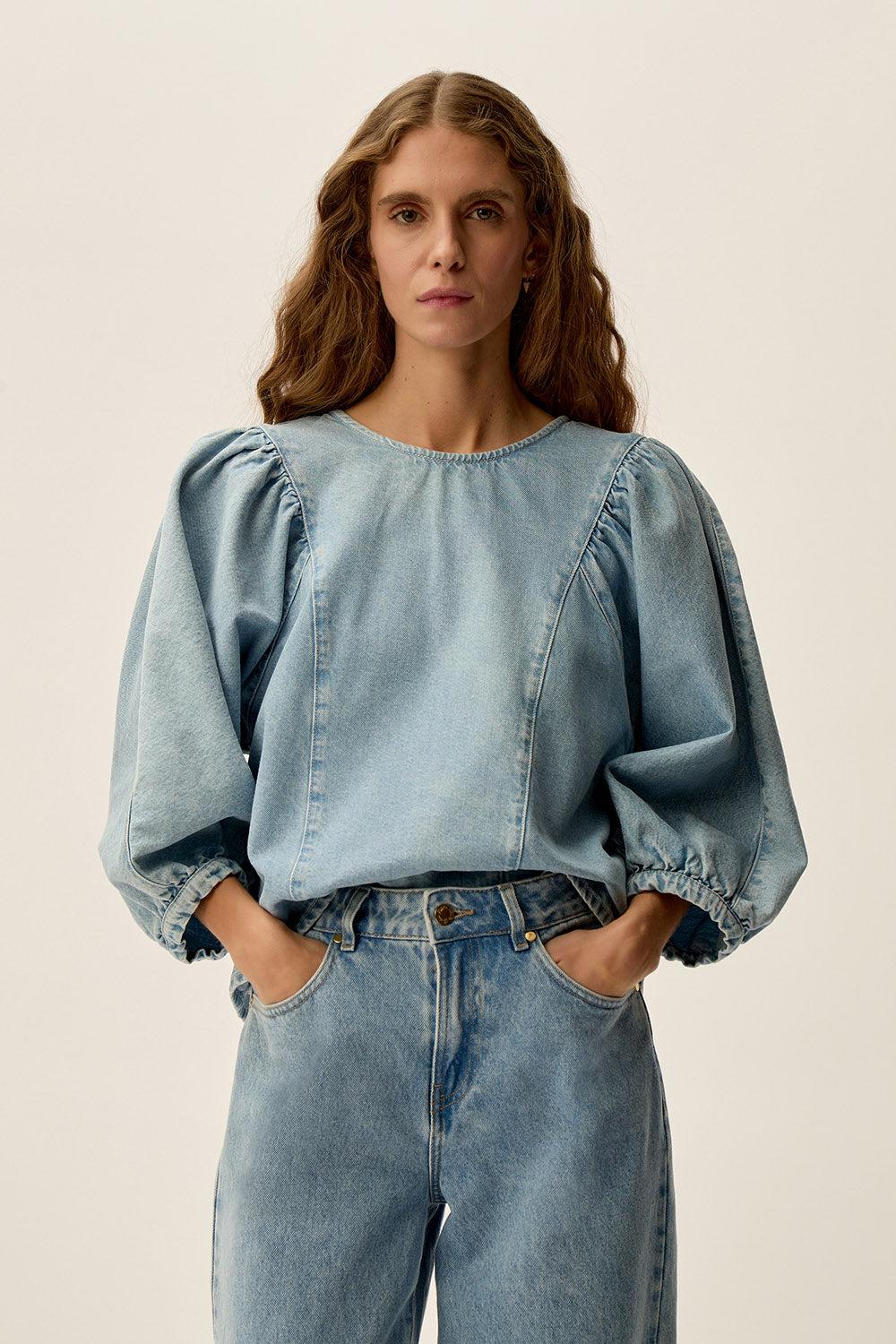 Des Petit Hauts Blouse Laya Bleach