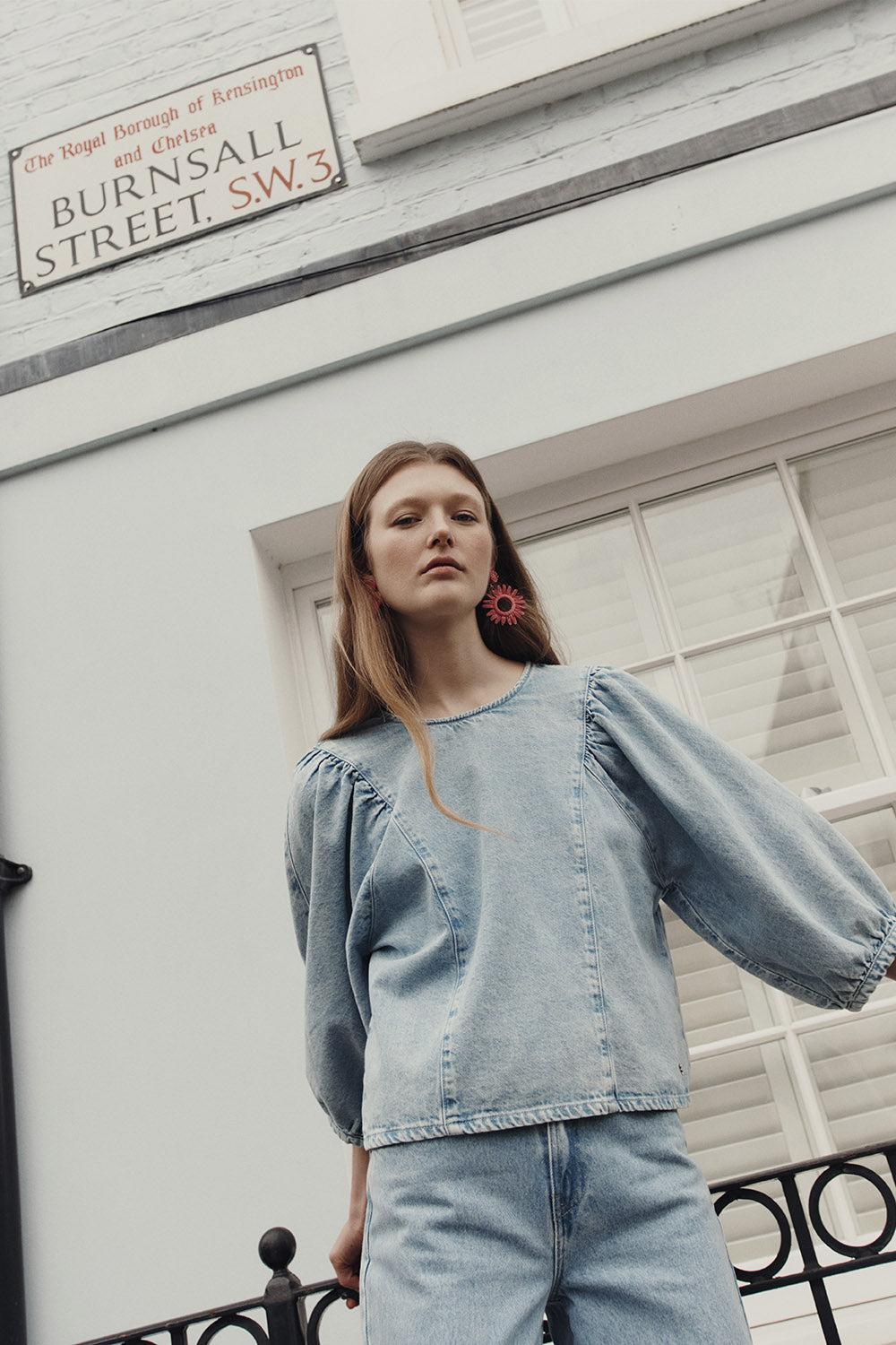 des petit hauts Blouse Laya Bleach