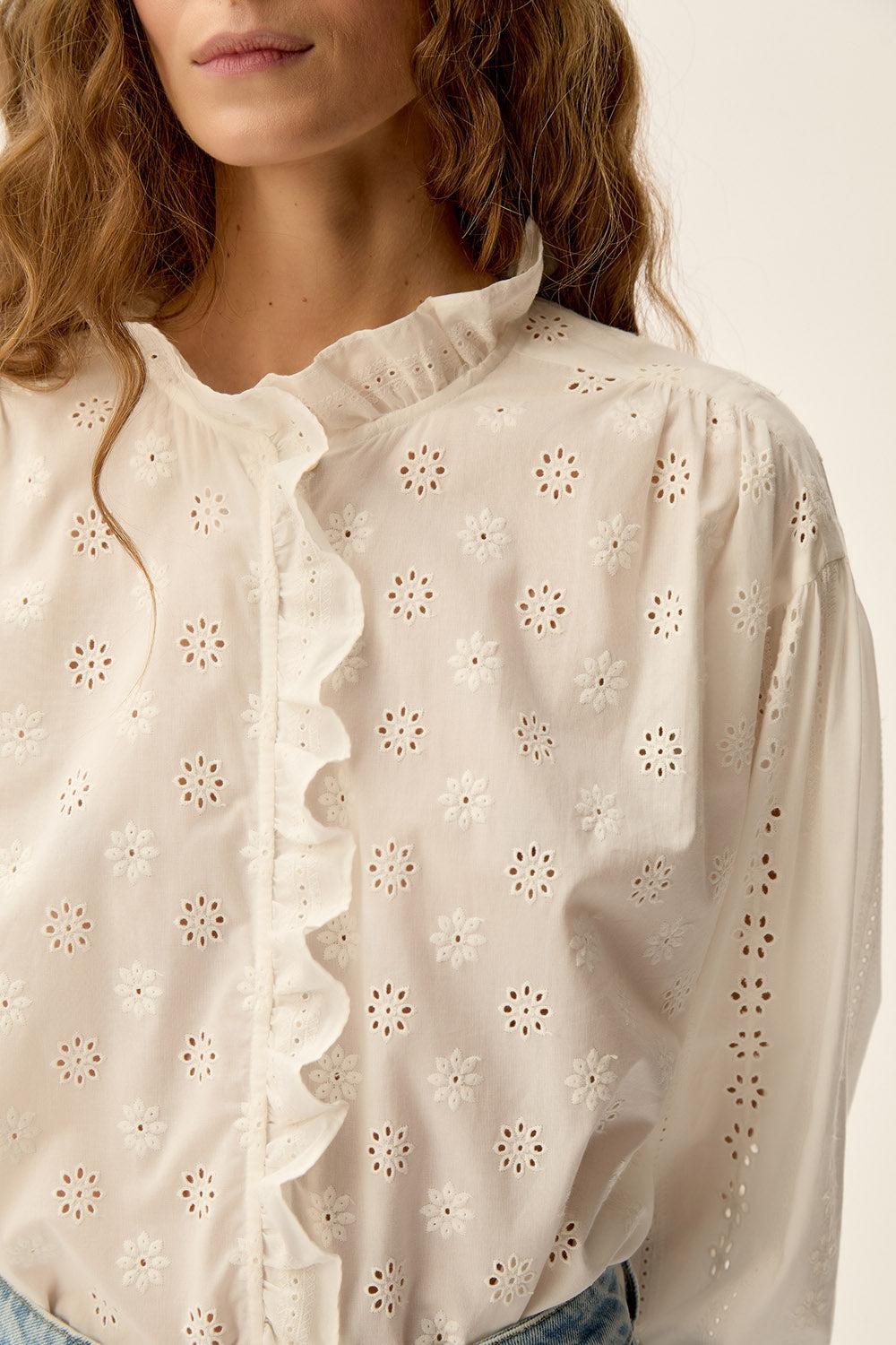 Des Petit Hauts Blouse Satine Ecru