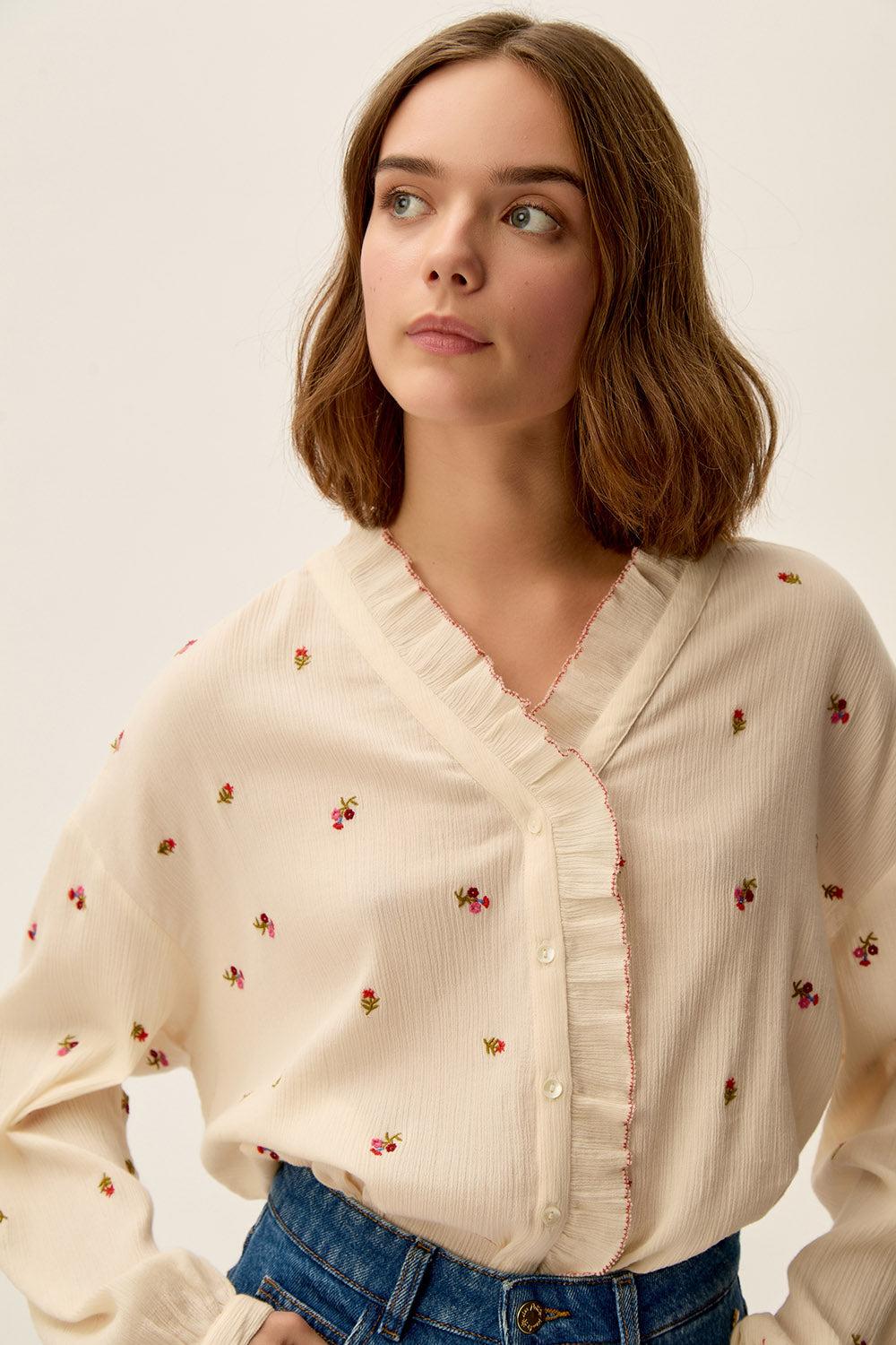 Des Petit Hauts Blouse Sina Creme