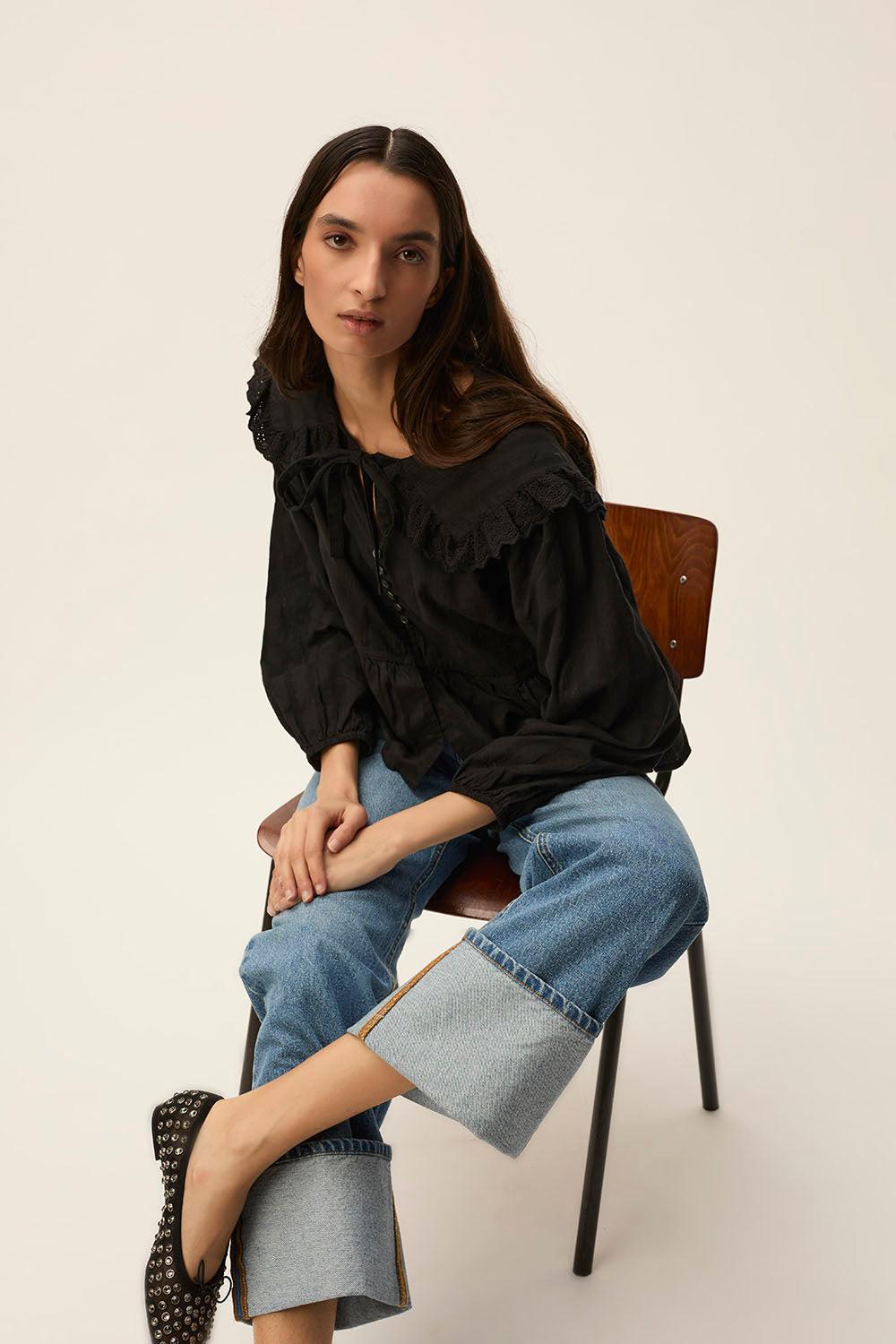 Des Petit Hauts Blouse Virginy Noir