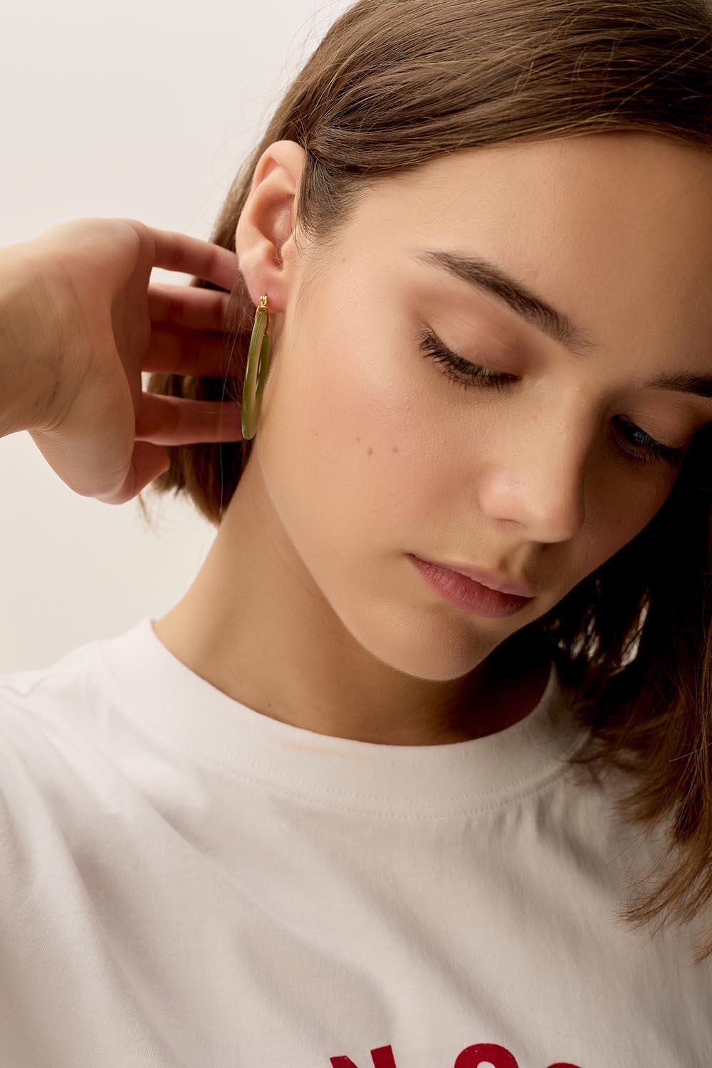 Des Petit Hauts Boucles D'Oreilles Nadi Basilic