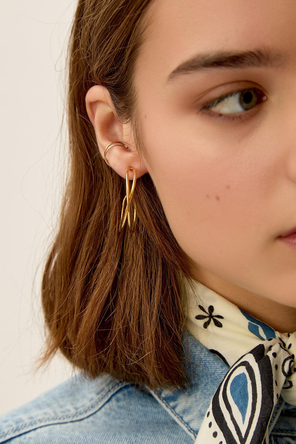 Des Petit Hauts Boucles D'Oreilles Naguiri Or