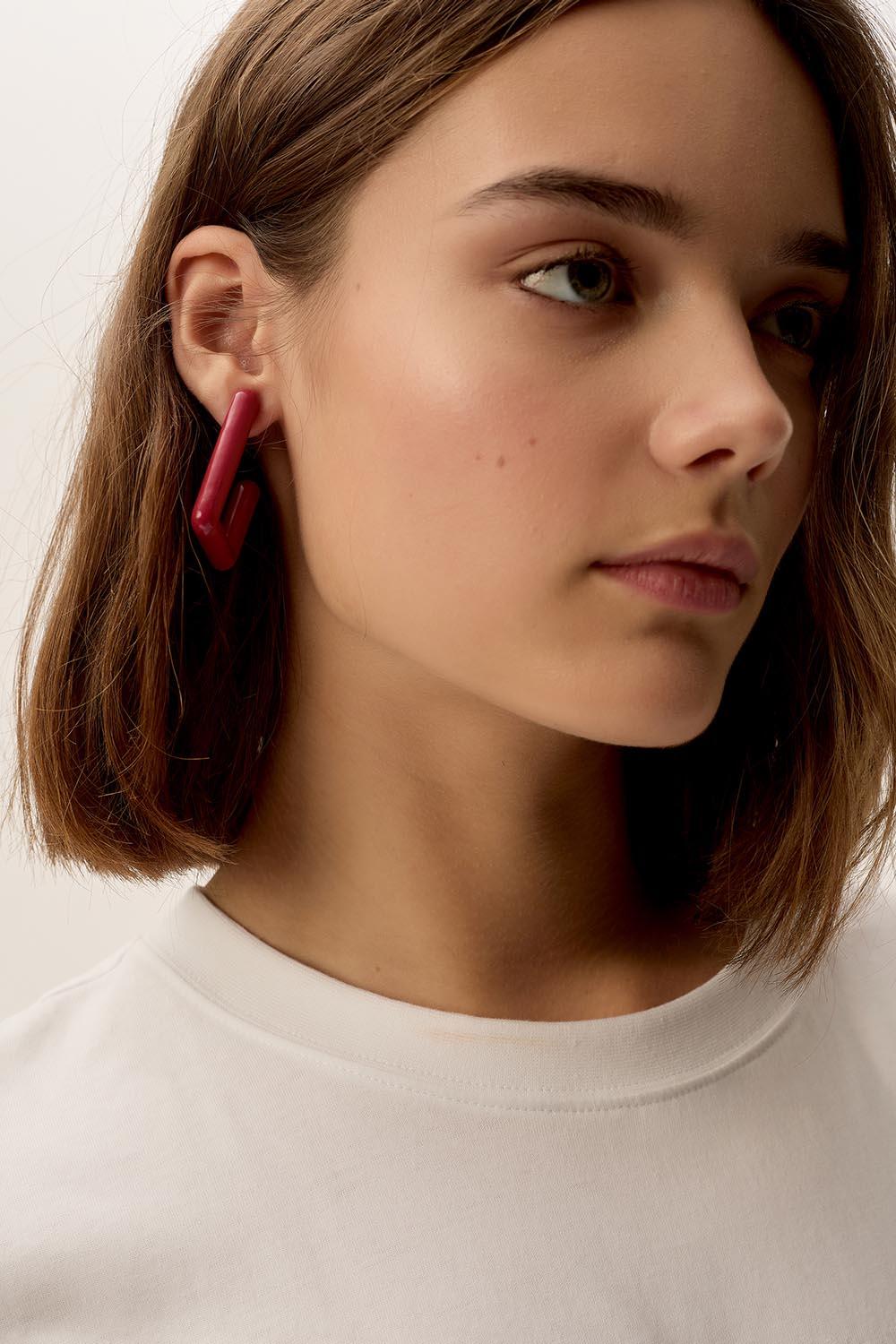 Des Petit Hauts Boucles D'Oreilles Nana Cerise