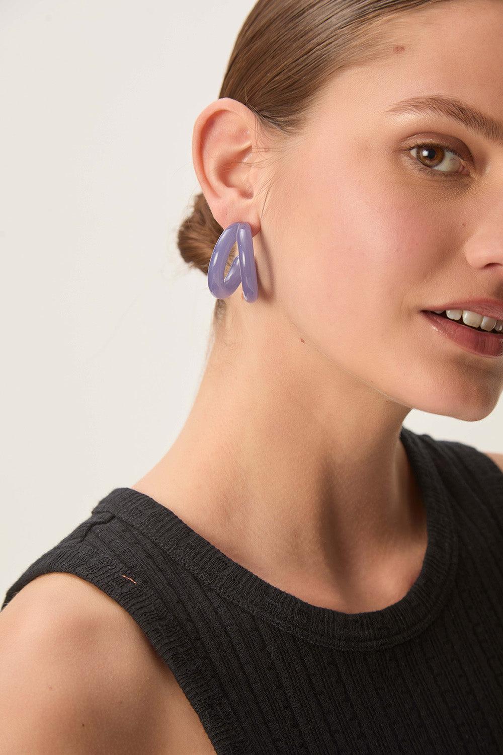 des petit hauts Boucles D'Oreilles Nano Moon