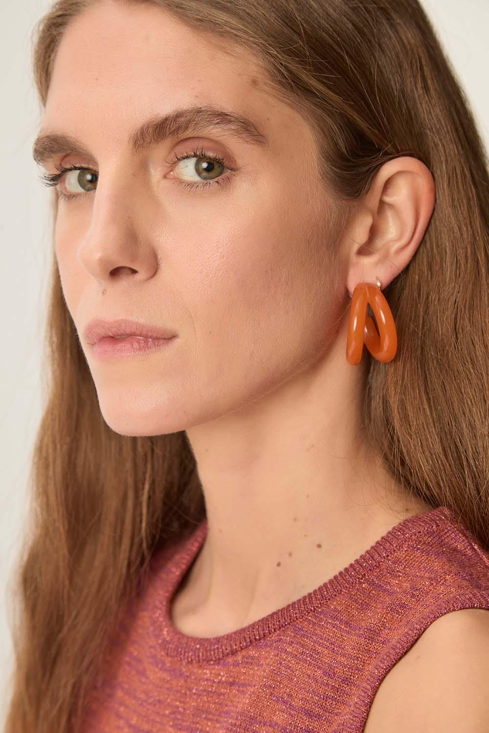 Des Petit Hauts Boucles D'Oreilles Nano Papaye