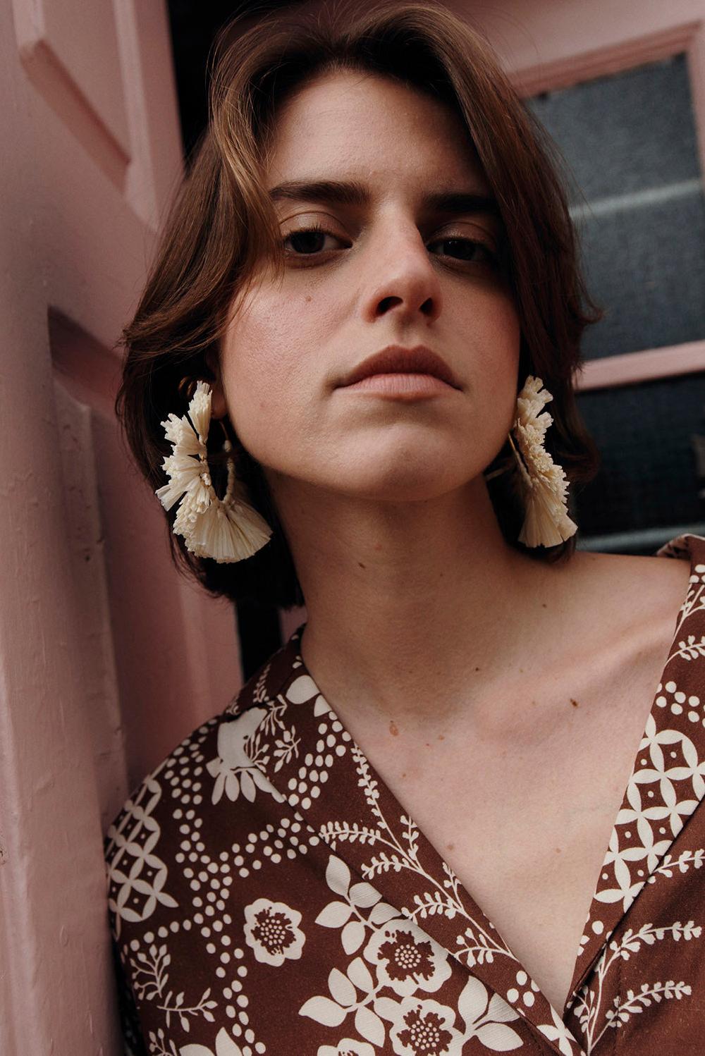 Des Petit Hauts Boucles D'Oreilles Natsuko Ecru