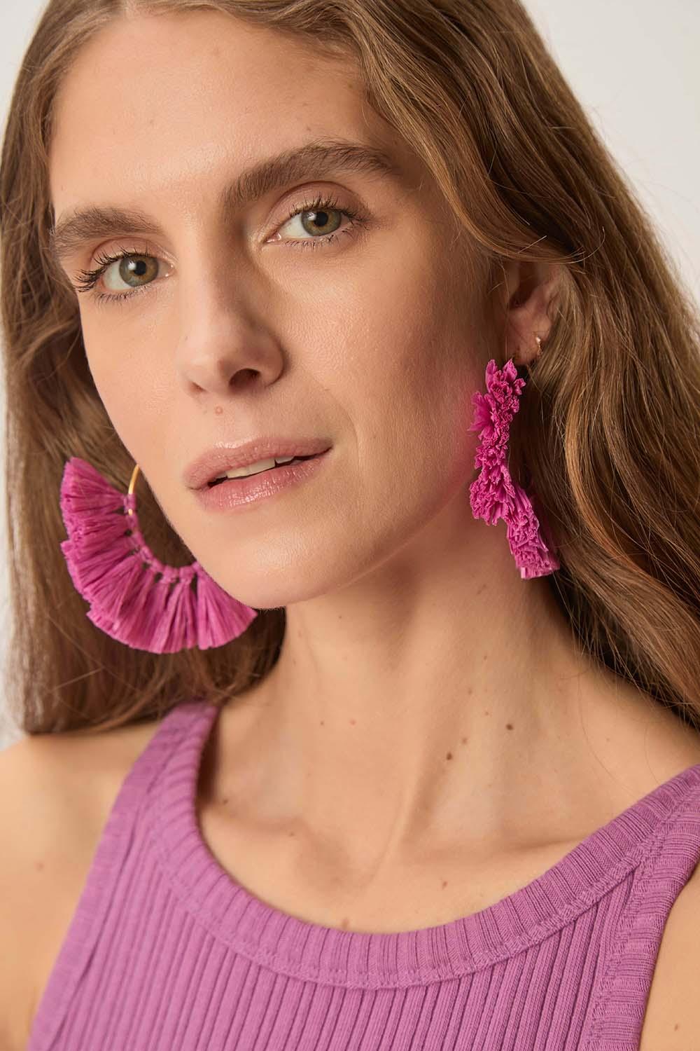 Des Petit Hauts Boucles D'Oreilles Natsuko Lavande