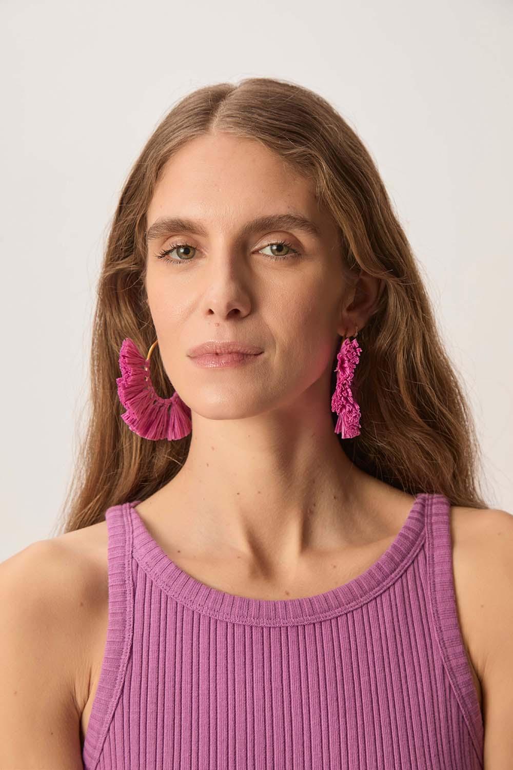 des petit hauts Boucles D'Oreilles Natsuko Lavande