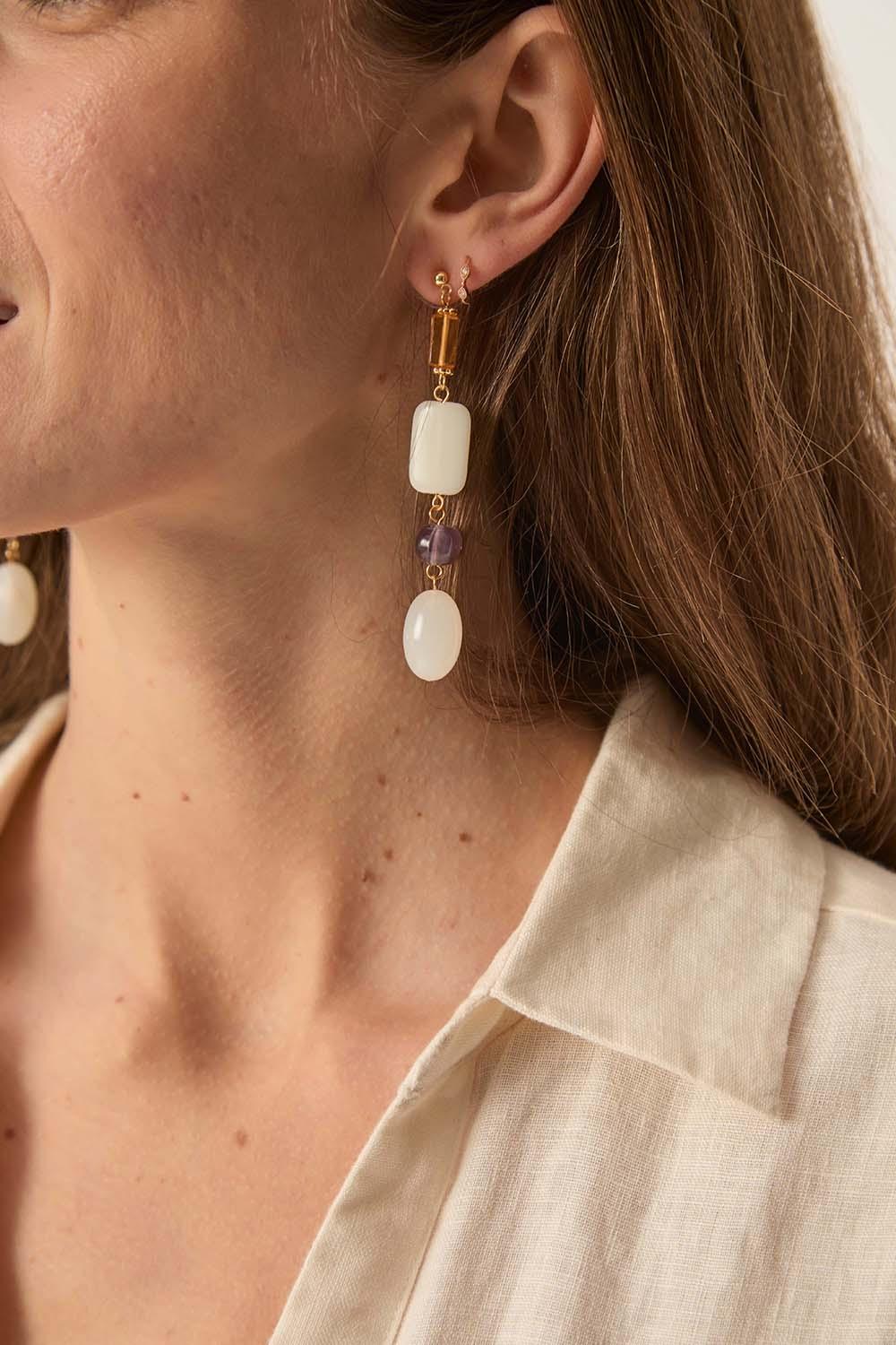 Des Petit Hauts Boucles D'Oreilles Natsumi Multico
