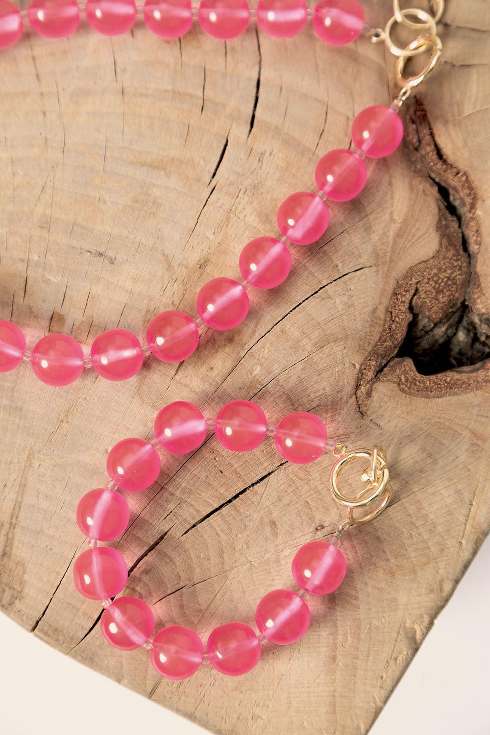 Des Petit Hauts Bracelet Natalino Rose Fluo