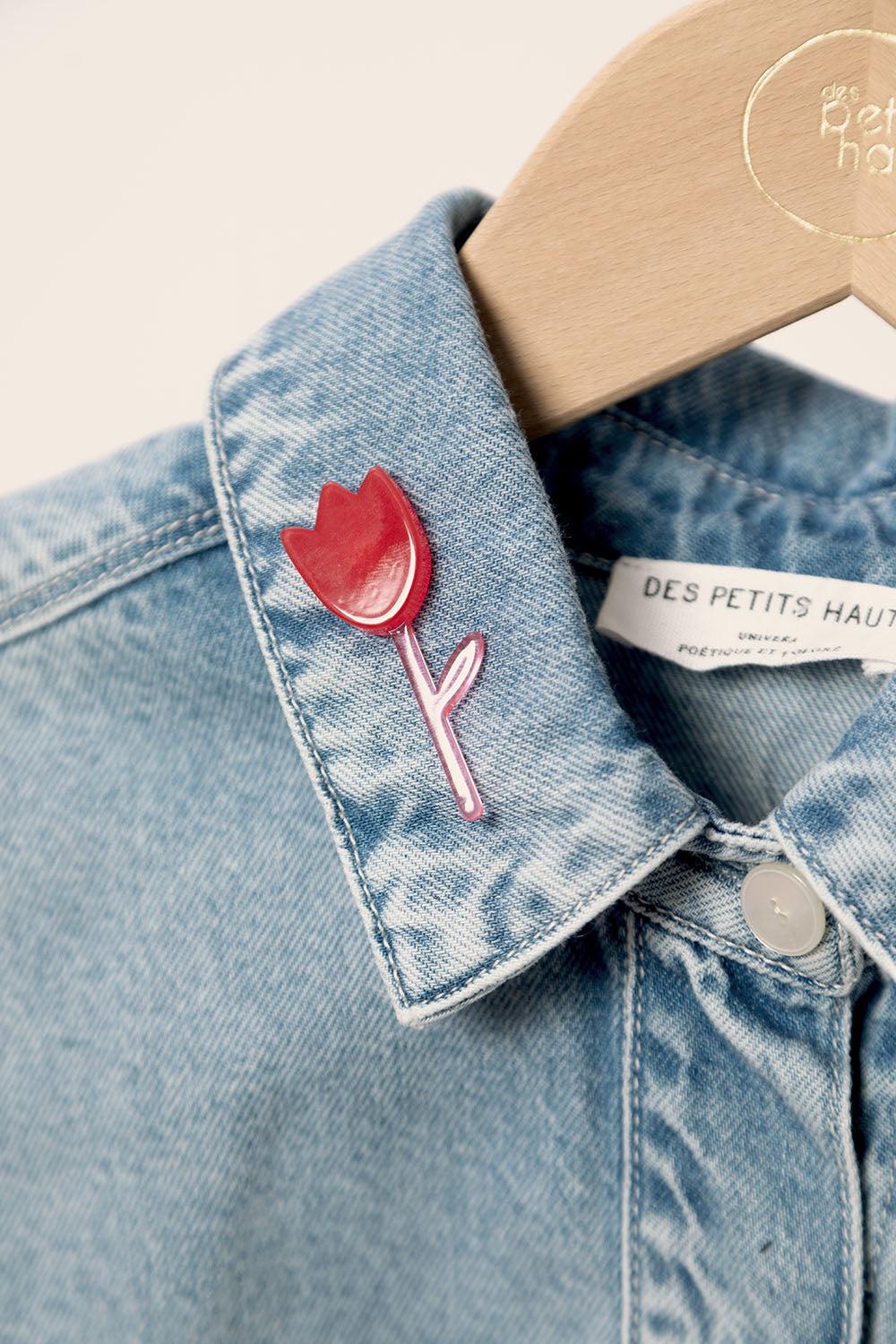 Des Petit Hauts Broche Wallis