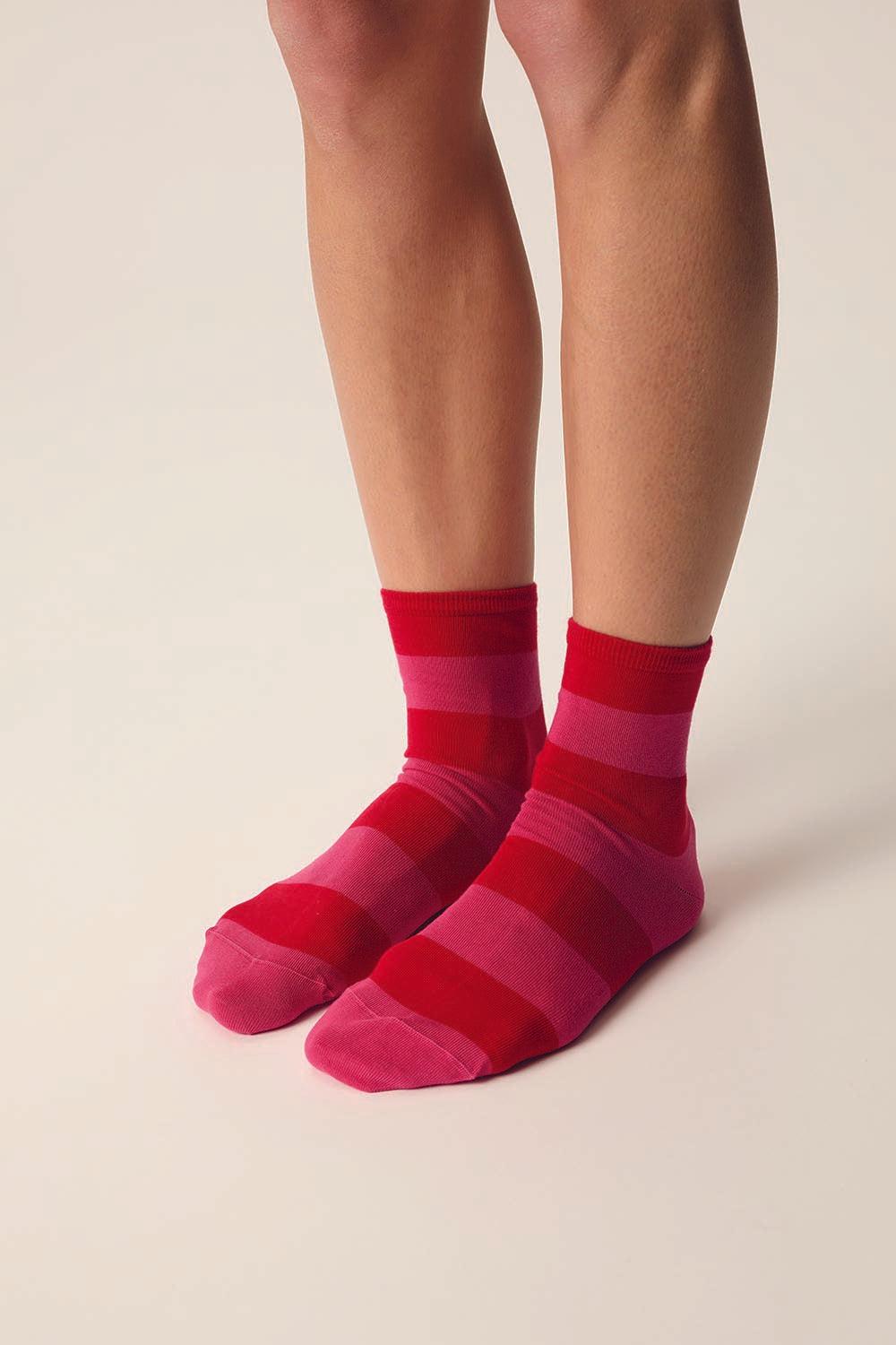 des petit hauts Chaussettes Matilda Bubble/Tomate