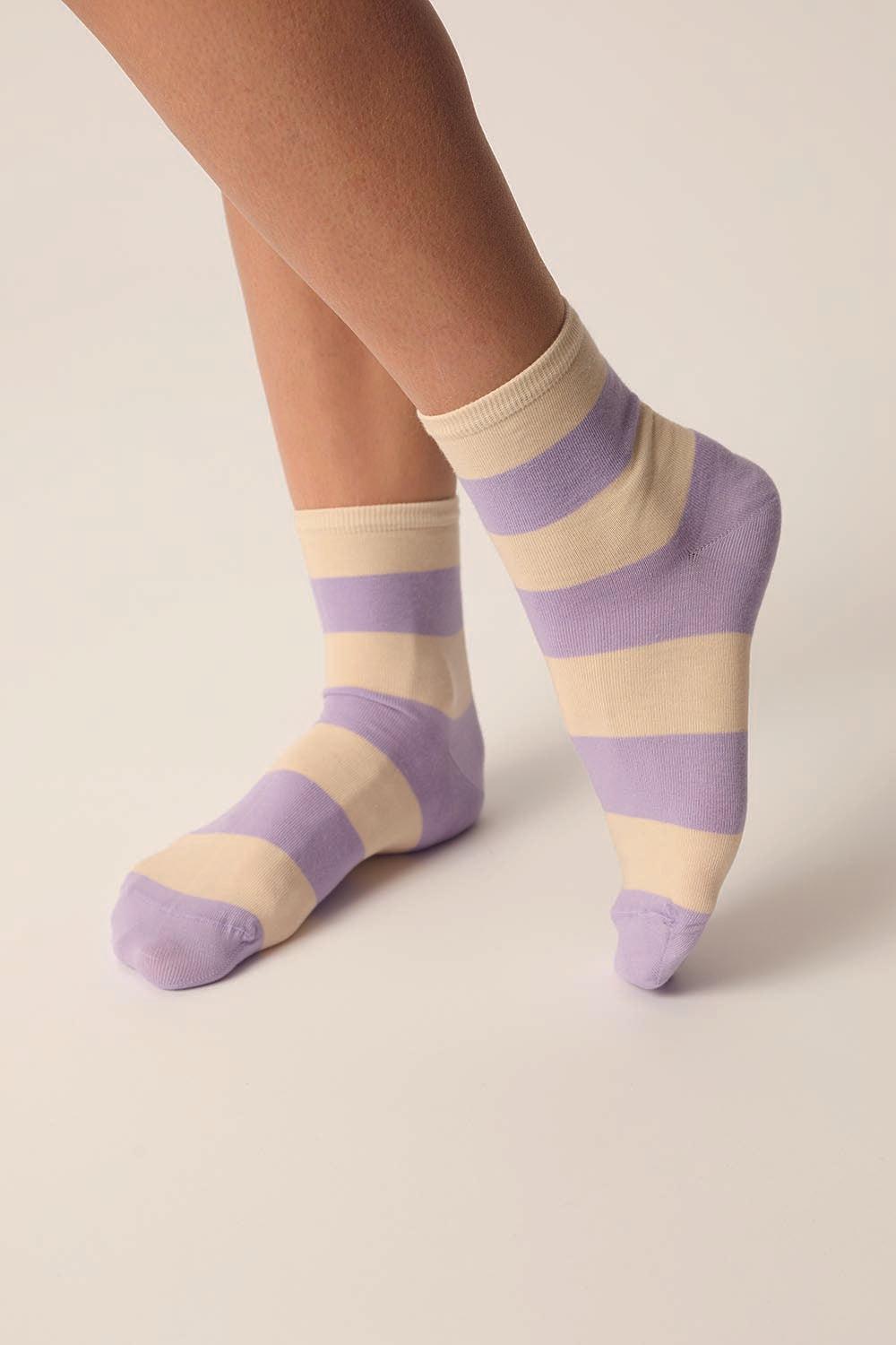 Des Petit Hauts Chaussettes Matilda Ecru/Lilas