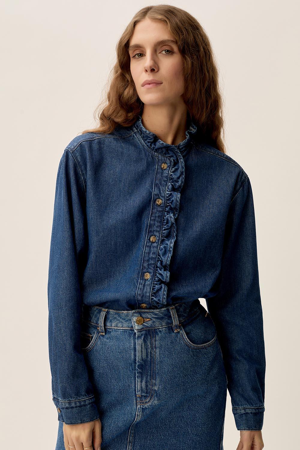 Des Petit Hauts Chemise Lassa Middle Blue