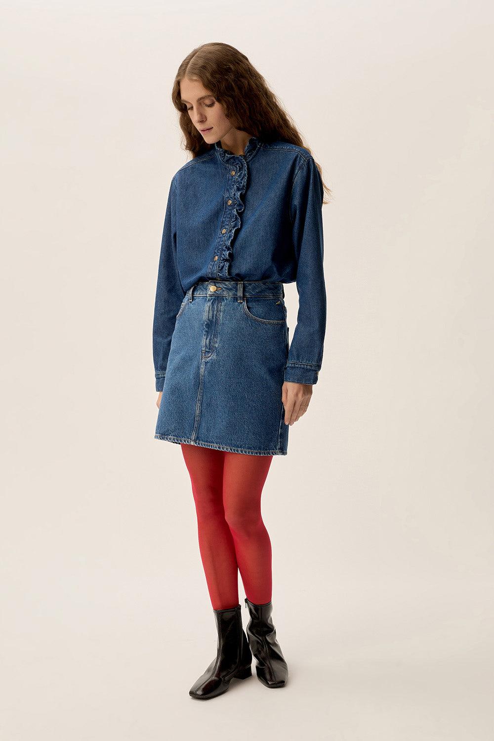 Des Petit Hauts Chemise Lassa Middle Blue