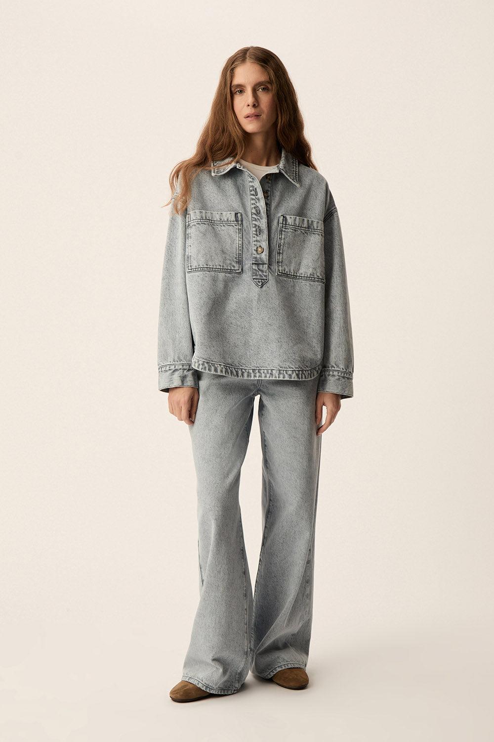des Petit Hauts Chemise Quebec Hawai Blue