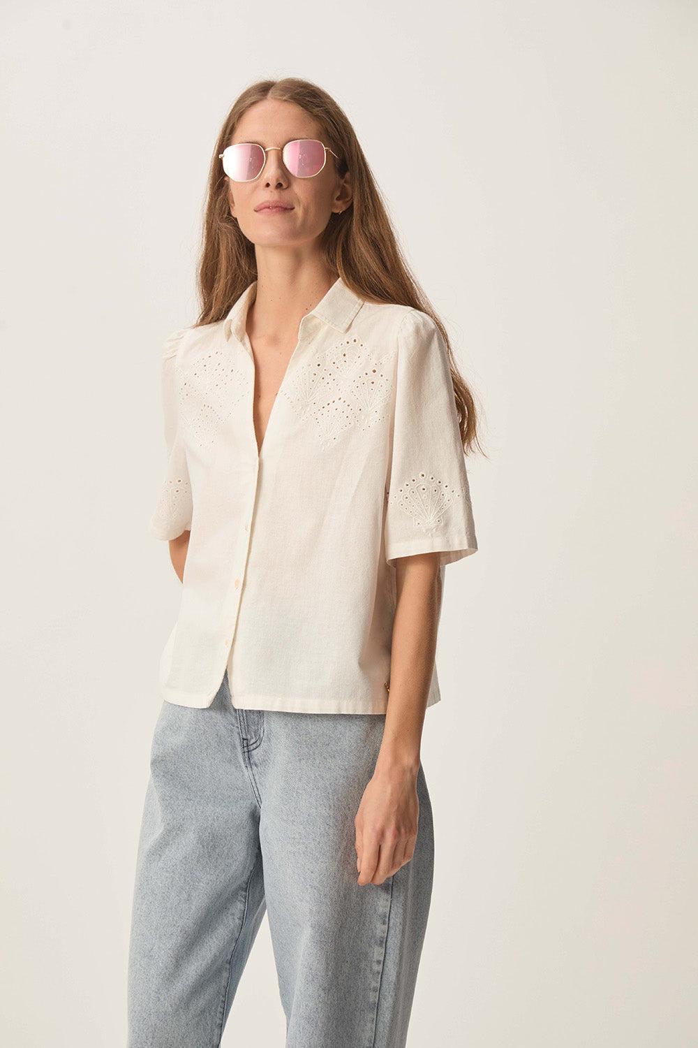 des petit hauts Chemise Tamino Ecru