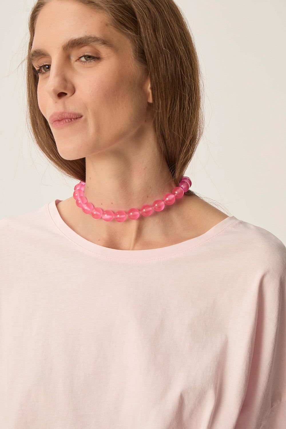 Des Petit Hauts Collier Naples Rose Fluo