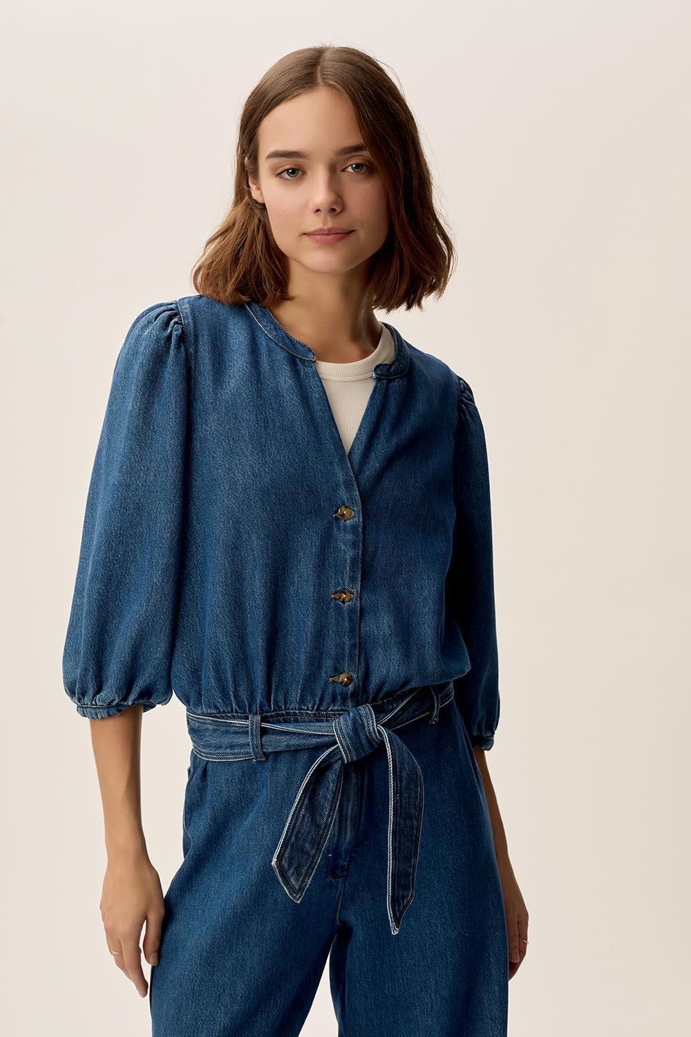Des Petit Hauts Combi Pantalon Larry Middle Blue