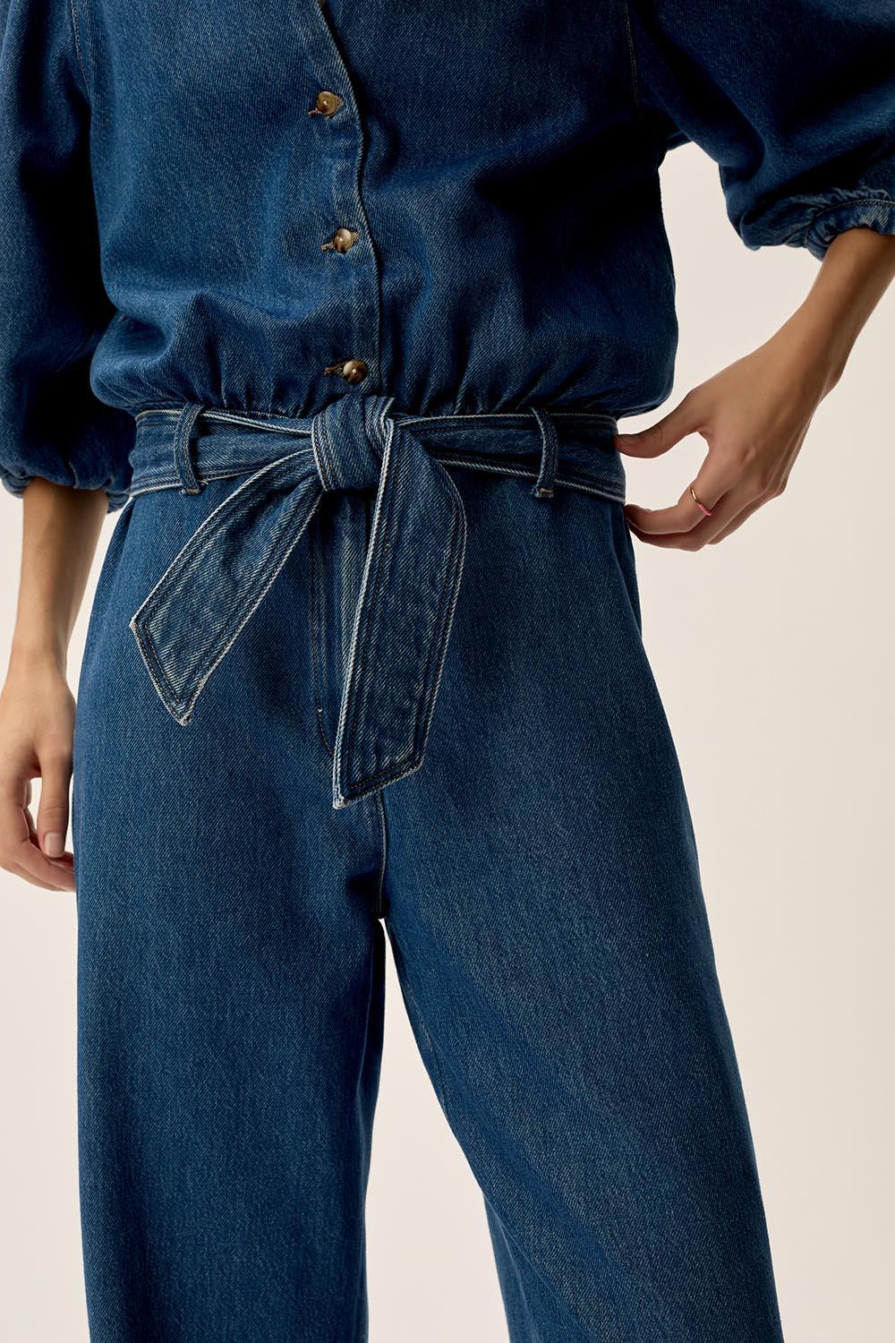 Des Petit Hauts Combi Pantalon Larry Middle Blue