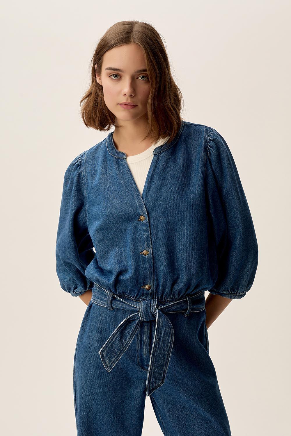 Des Petit Hauts Combi Pantalon Larry Middle Blue