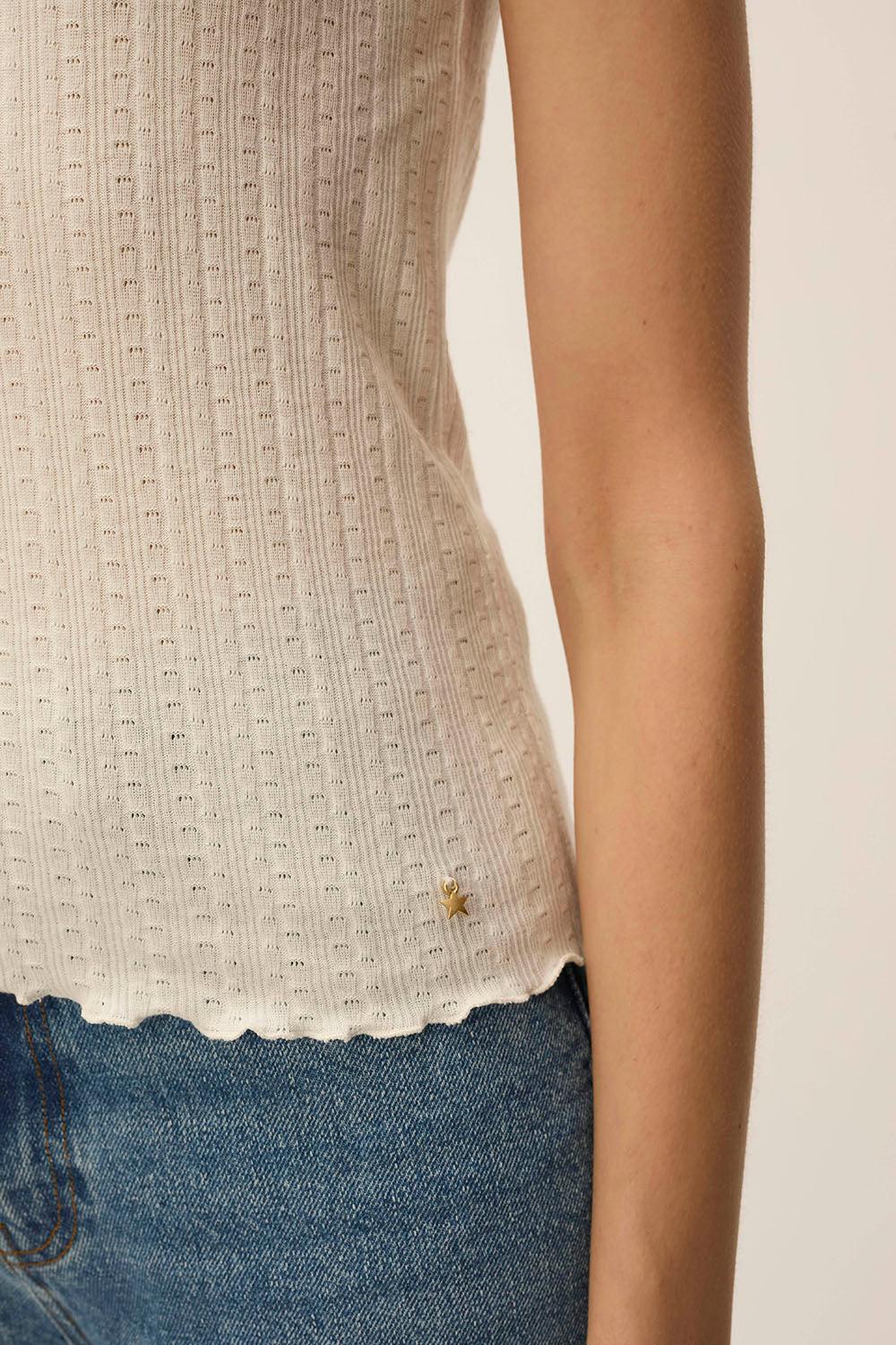 Des Petit Hauts Débardeur Grigri Ecru