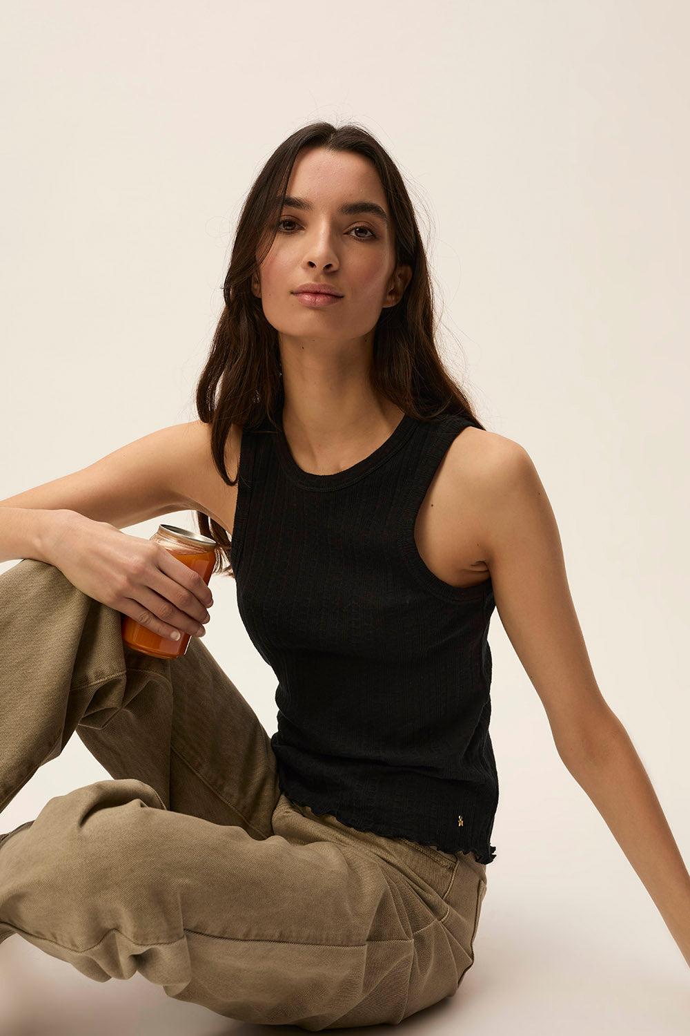 Des Petit Hauts Débardeur Grigri Noir