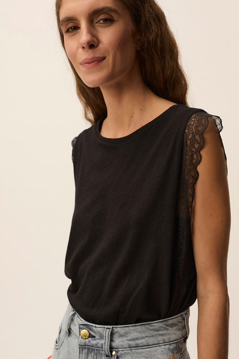 Des Petit Hauts Débardeur Helena Noir
