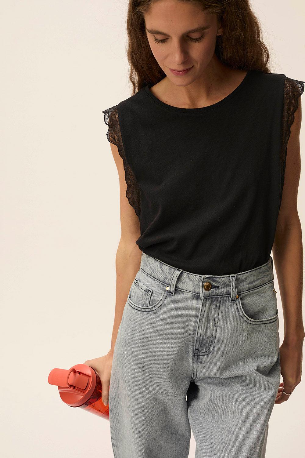 des petit hauts Débardeur Helena Noir