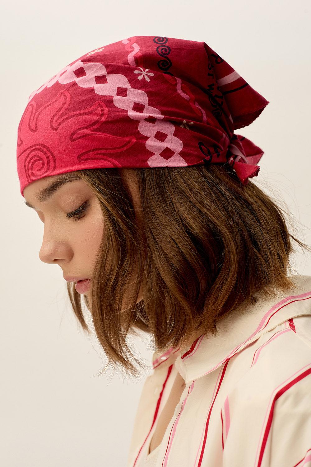 Des Petit Hauts FOULARD Nymette Bandana Burgundy