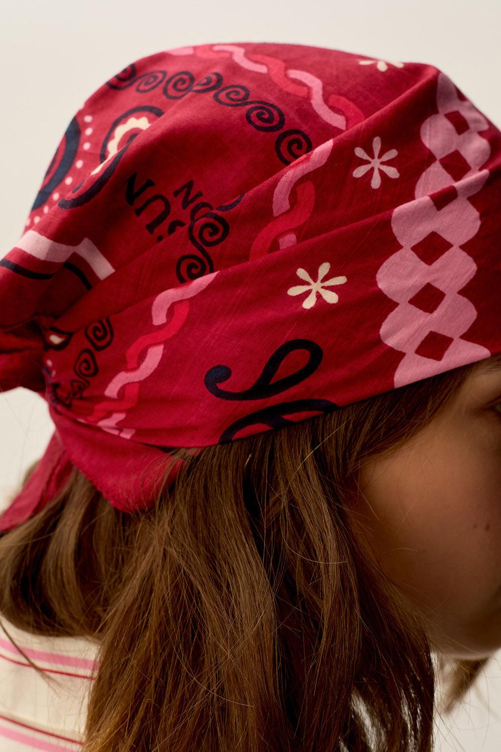 Des Petit Hauts FOULARD Nymette Bandana Burgundy