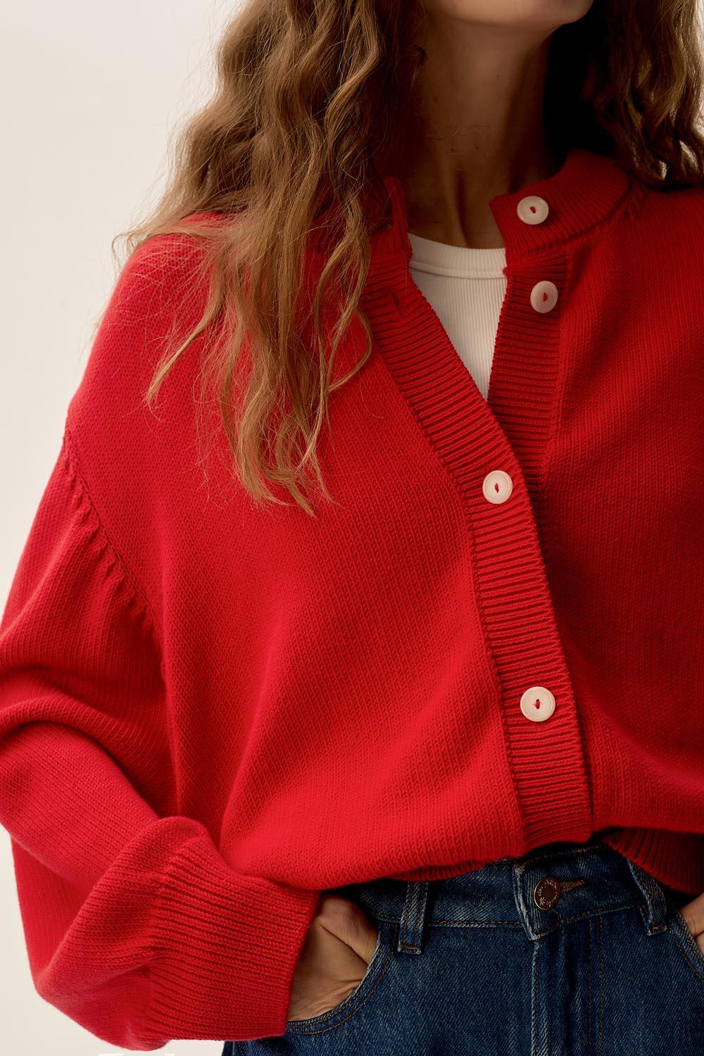 Des Petit Hauts Gilet Abali Tomate