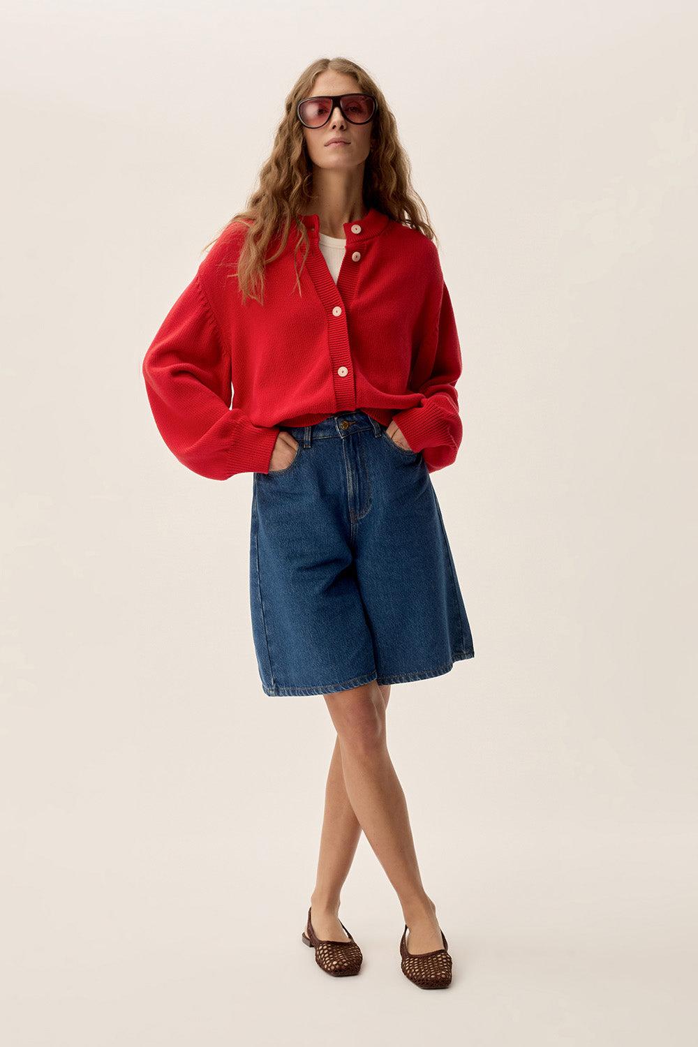 des petit hauts Gilet Abali Tomate