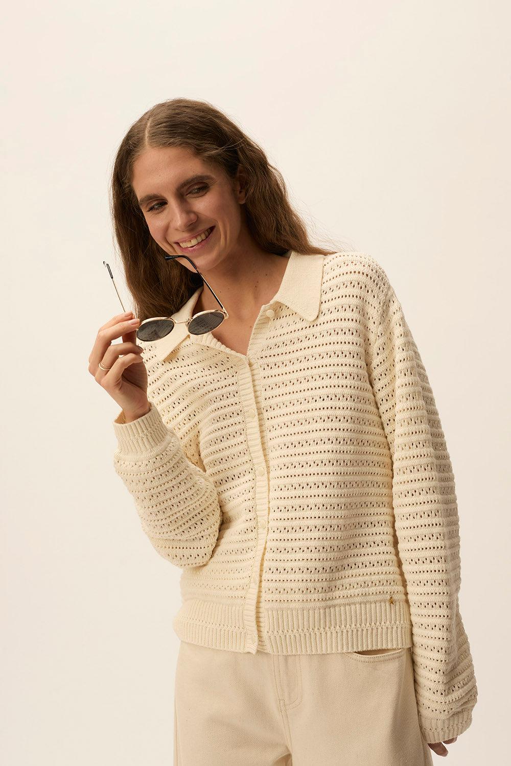 des petit hauts Gilet Adrien Creme