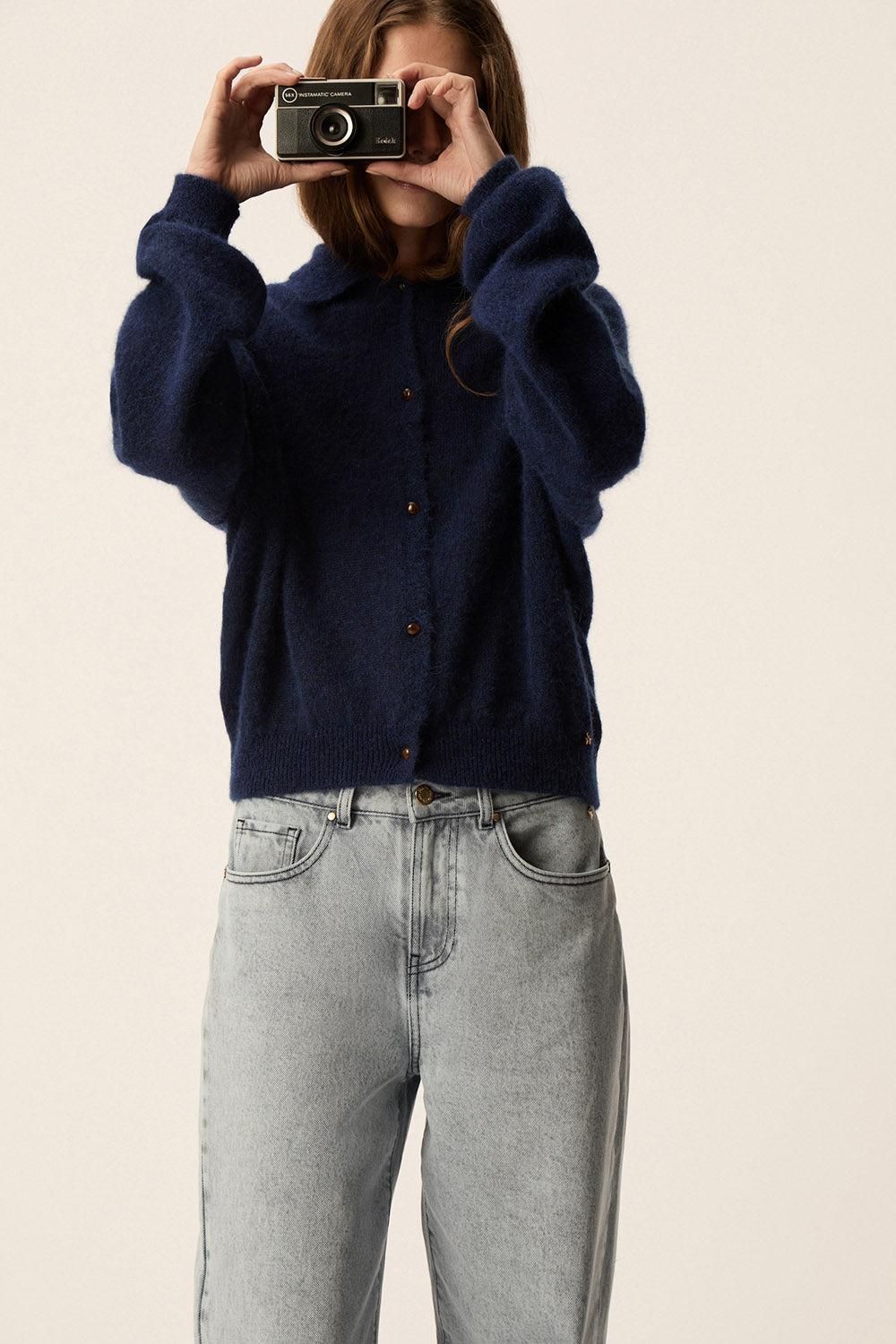 Des Petit Hauts Gilet Anastasia Indigo