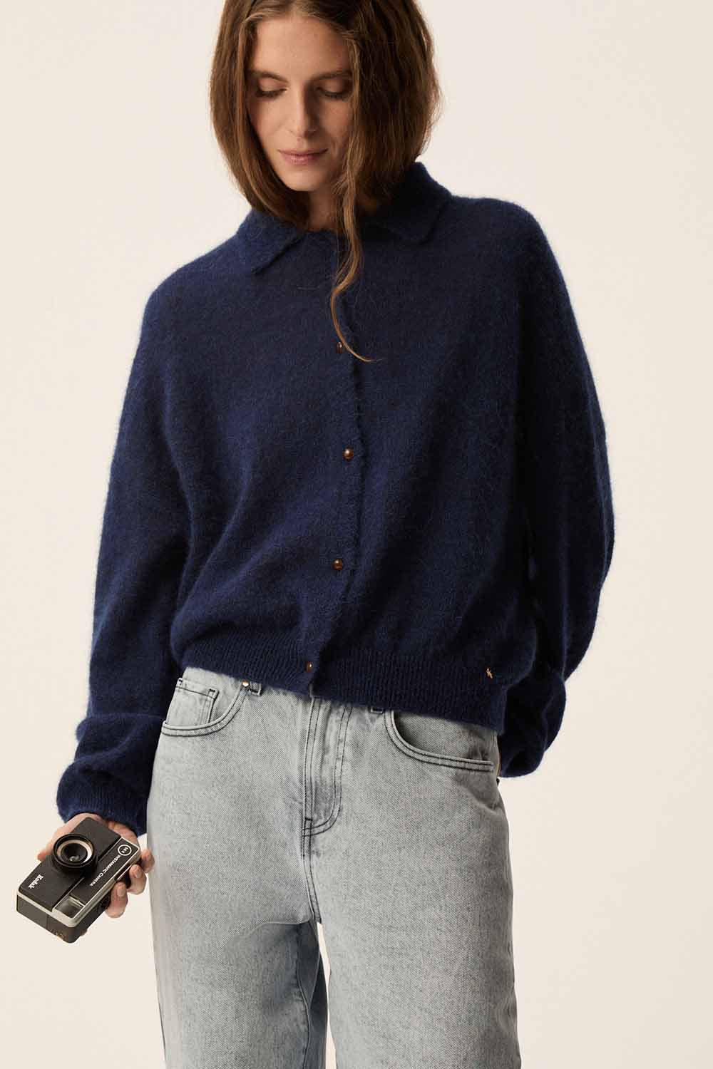 des petit hauts Gilet Anastasia Indigo