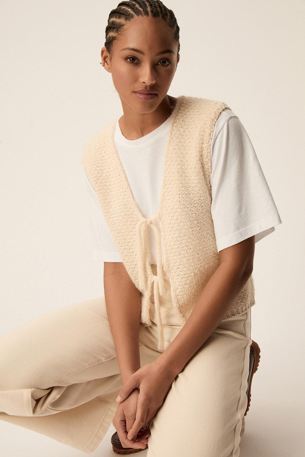 des petit hauts Gilet Blake Creme