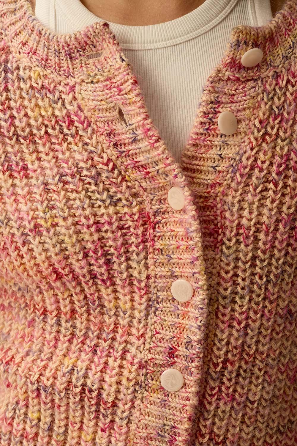 Des Petit Hauts Gilet Bonnie Multico Poudre