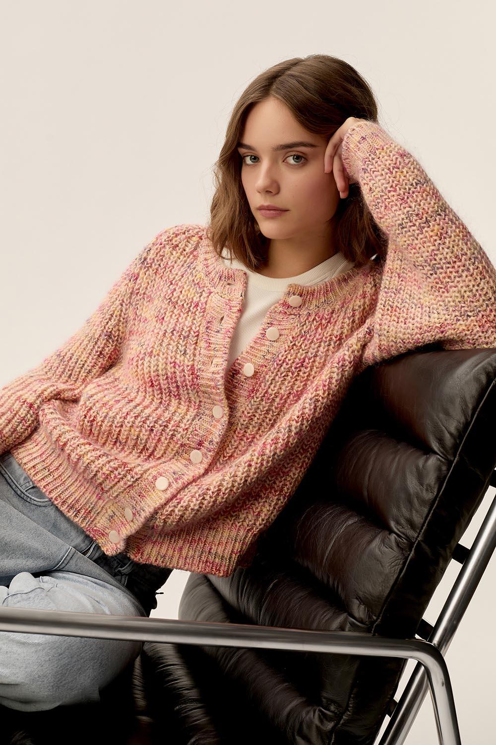 des petit hauts Gilet Bonnie Multico Poudre